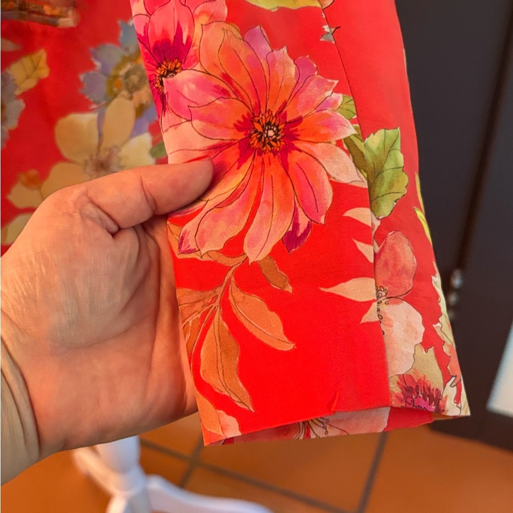 Johnny Was Coral Floral Blazer Like New - Picture 4 of 6